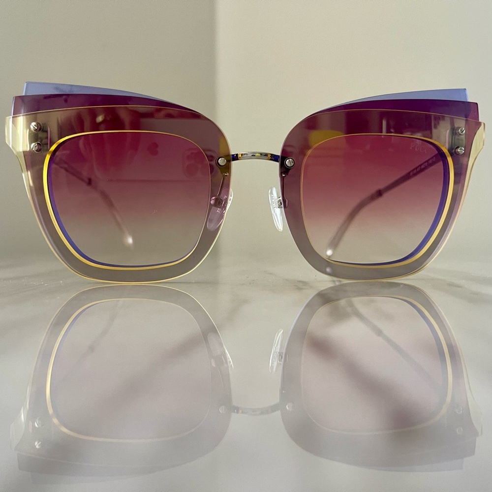 Emilio Pucci Purple and Pink Cat-Eye Sunglasses